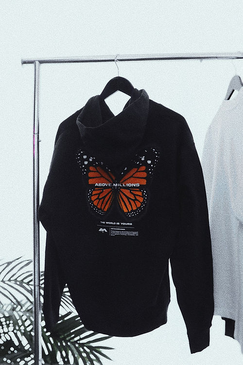THE MONARCH. ✨ ORANGE BUTTERFLY MIDWEIGHT HOODIE