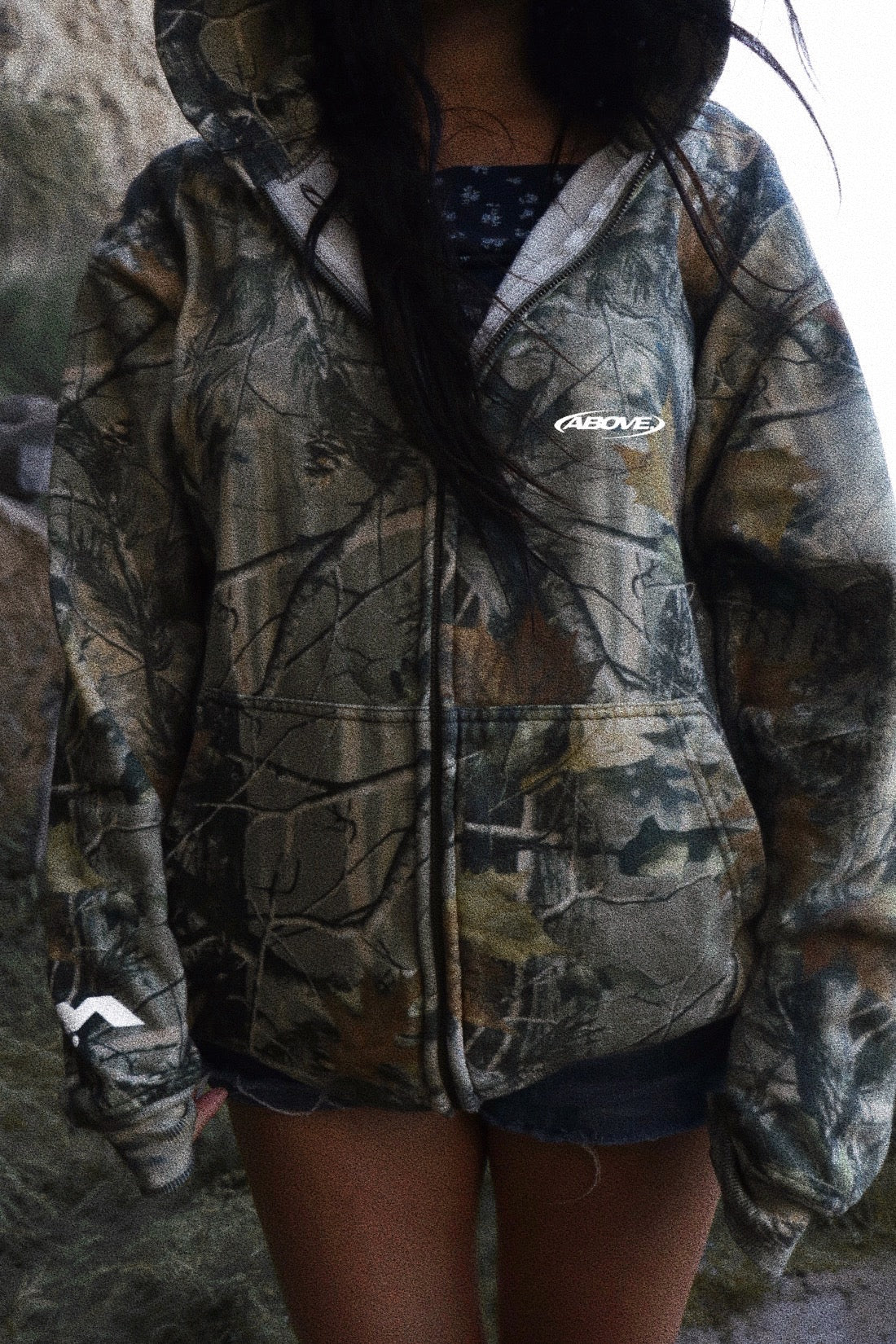 🚨PROMO CODE NOT VALID🚨TRIPLE THREAT. - ULTRA VINTAGE CAMO HEAVYWEIGHT ZIP-UP